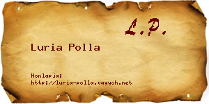 Luria Polla névjegykártya